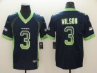 Seattle Seahawks #3 Russell Wilson Blue Drift Vapor Untouchable Limited Jersey