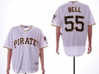 Pittsburgh Pirates #55 Josh Bell White Cool Base Jersey