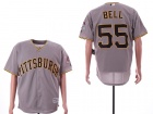 Pittsburgh Pirates #55 Josh Bell Gray Cool Base Jersey