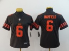 Women Cleveland Browns #6 Baker Mayfield Brown Color Rush Limited Jersey