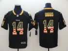 Minnesota Vikings #14 Stefon Diggs Black USA Flag Vapor Limited Jersey