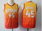 Nike Utah Jazz #45 Donovan Mitchell Orange City Rainbow Youth Jersey