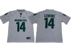 Michigan State Spartans #14 Brain Lewerke White Vapor Limited Jersey