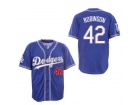 Los Angeles Dodgers #42 Jackie Robinson  Blue 1999-2000 Style Jersey