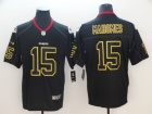 Kansas City Chiefs #15 Patrick Mahomes Black Lights Vapor Untouchable Limited Jersey