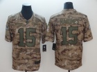 Kansas City Chiefs #15 Patrick Mahomes Camo Salute to Service Limited Jersey