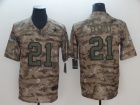 Dallas Cowboys #21 Ezekiel Elliott Camo Salute to Service Vapor Limited Jersey