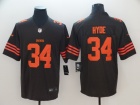 Cleveland Browns #34 Carlos Hyde Brown Color Rush Limited Jersey