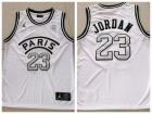 Jordan X Paris Saint-Germain #23 Michael Jordan White Basketball Jersey