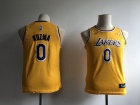 Nike Youth Los Angeles Lakers #0 Kyle Kuzma Yellow New Style Jersey