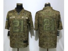 Dallas Cowboys #21 Ezekiel Elliott Camo Salute to Service Vapor Limited Jersey