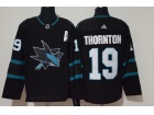 Adidas San Jose Sharks #19 Joe Thornton Black Hockey Jersey