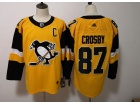 Adidas Pittsburgh Penguins #87 Sidney Crosby Yellow Statudim Hockey Jersey