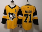 Adidas Pittsburgh Penguins #71 Evgeni Malkin Yellow Statudim Hockey Jersey