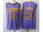 Nike Los Angeles Lakers #23 LeBron James Purple City Jersey