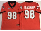 Georgia Bulldogs #98 Rodrigo Blakenship Red College Football Jersey