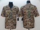 Baltimore Ravens #8 Lamar Jackson Camo Salute to Service Limited Jersey