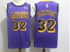 Nike Los Angeles Lakers #32 Magic Johnson Purple City Jersey