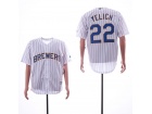 Milwaukee Brewers #22 Christian Yelich White Cool Base Jersey