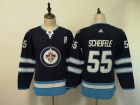 Adidas Winnipeg Jets #55 Mark Scheifele Navy Blue Youth Jersey