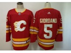 Adidas Calgary Flames #5 Mark Giordano Red New Style Hockey Jersey