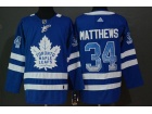 Adidas Toronto Maple Leafs #34 Auston Matthews Blue Drift Fashion Hockey Jersey