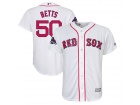 Boston Red Sox #50 Mookie Betts White with 2018 World Series Champions Flexbase Jersey