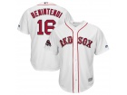 Boston Red Sox #16 Andrew Benintendi White with 2018 World Series Champions Cool Base Jersey