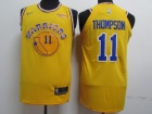 Nike Golden State Warriors #11 Klay Thompson Yellow Throwback Player Jersey