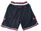 Chicago Bulls Black Throwback Basketball Short