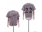 Milwaukee Brewers #22 Christian Yelich Gray Cool Base Jersey