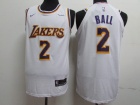 Los Angeles Lakers #2 Lonzo Ball White New Style Player Jersey