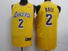 Los Angeles Lakers #2 Lonzo Ball Yellow New Style Player Jersey