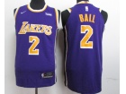 Los Angeles Lakers #2 Lonzo Ball Purple New Style Player Jersey