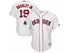 Boston Red Sox #19 Jackie Bradley Jr. White with 2018 World Series Champions Cool Base Jersey