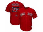 Boston Red Sox #25 Steve Pearce Red with 2018 World Series Champions Cool Base Jersey