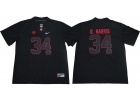 Alabama Crimson Tide #34 Damien Harris Black Lights Out Limited Jersey