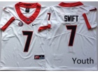 Youth Georgia Bulldogs #7 D'Andre Swift White Jersey