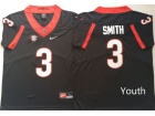 Youth Georgia Bulldogs #3 Roquan Smith Black Jersey