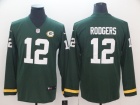 Green Bay Packers #12 Aaron Rodgers Green Long Sleeves Vapor Untouchable Limited Jersey