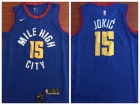 Nike Denver Nuggets #15 Nikola Jokic Blue Mile High City Basketball Jersey