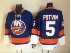 New York Islanders #5 Denis Potvin Blue Throwback Hockey Jersey