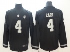 Oakland Raiders #4 Derek Carr Black Long Sleeves Vapor Untouchable Limited Jersey