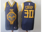 Nike Golden State Warriors #30 Stephen Curry Blue City Jersey