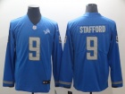 Detroit Lions #9 Matthew Stafford Blue Long Sleeves Vapor Untouchable Limited Jersey