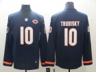 Chicago Bears #10 Mitch Trubisky Blue Long Sleeves Vapor Untouchable Limited Jersey