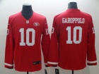 San Francisco 49ers #10 Jimmy Garoppolo Red Long Sleeves Vapor Untouchable Limited Jersey