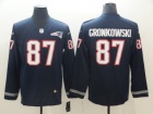 New England Patriots #87 Rob Gronkowski Blue Long Sleeves Vapor Untouchable Limited Jersey