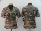 Woman Kansas City Chiefs #15 Patrick Mahomes Camo Salute to Service Limited Jersey