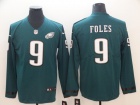 Philadelphia Eagles #9 Nick Foles Green Long Sleeves Vapor Untouchable Limited Jersey